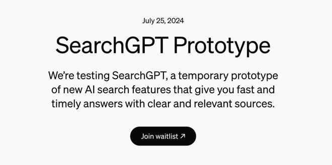 突发！OpenAI发布AI搜索SearchGPT宣告与Google竞争;百川智能完成新一轮28亿融资极新早报(图2)
