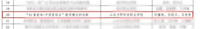 山东力明科技职业学院“AI智能体融合中西医结合”教学模式获评省级典型案例(图2)