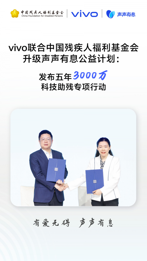 九游娱乐文化：声声有息科技普惠：vivo携手残基会启动“科技助残公益项目征集”(图2)
